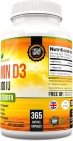 Vitamin D 3,000 IU, High Strength Vitamin D3 Supplement, 365 Easy to Swallow Softgels - Full Year Supply - Image 3