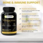 Homacia Vitamin d3 K2 – 4000 IU – 60 Vegan Capsules – Bone, Heart & Immune Support – High Strength d3 and k2 Vitamin | D3 + MK-7 K2 | Vitamin k2– Made in UK - Image 6