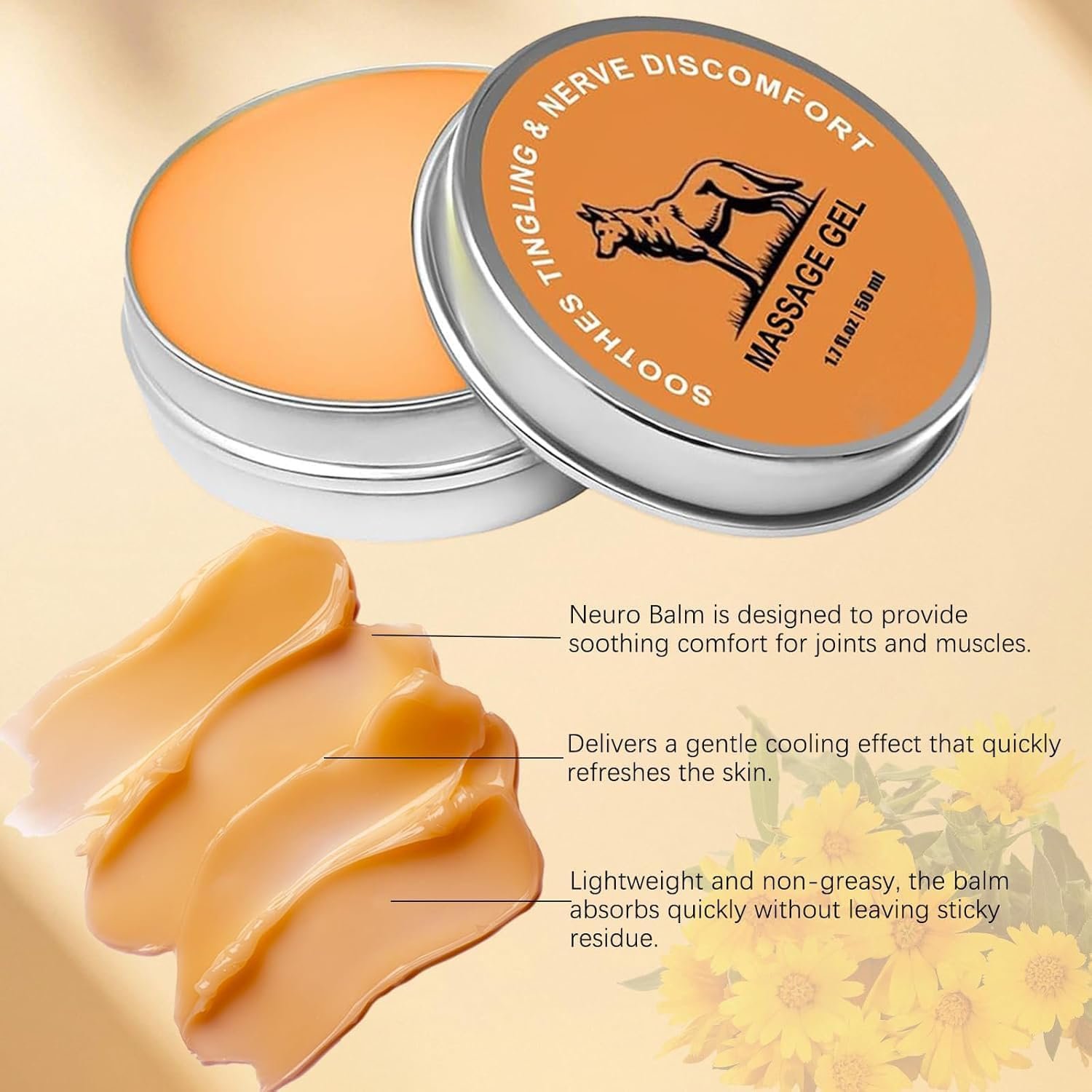 Therawolf-Neuros Balm, Natural Nerve & Joint Support Balm, Joint Care Soothing Cream, Fast-Acting Herbal Formula for Tingling, Pain Relief, Daily Body Care, for All Skin Types (1pcs) - Image 3