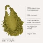 KIKI Health Premium Organic Moringa Leaf Powder - Certified Superfood with Essential Vitamins & Sustainably Sourced for Healthy Living - Conveniently Blends into Smoothies & Dishes - 100g - Image 3