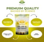 Cod Liver Oil Capsules High Strength 1000mg - 180 Capsules | UK Made Fish Oils - 6 Month Supply | Rich Source of Omega 3 Essential Fatty Acids | High EPA DHA - Made in The UK for Hellenia - Image 3