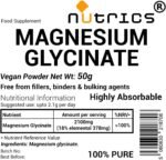 50g Magnesium GLYCINATE Powder 100% Pure Highly Absorbable No Additives - Image 3