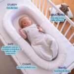 PurFlo Sleep Tight Baby Bed | Safe for Overnight Sleep | Fully Breathable Baby Nest Alternative | Newborn Essentials | 0-8m Minimal Grey - Image 8