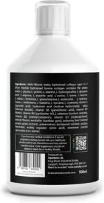 Bovine Collagen Sugar Free Liquid | 10,000mg Type 1 Peptides | Collagen Peptides, Hyaluronic Acid, Biotin | Strawberry Flavour | Healthy Skin, Hair, Nails | 500ml - Image 3