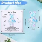 Pocket Hug, Worry Bear Hug Bear with Card, Good Luck Gifts for Friends, Emotional Support for Anxiety Relief, Heartwarming Pocket Hug for Family Friends Birthday (Blue) - Image 3