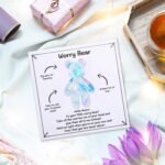 Pocket Hug, Worry Bear Hug Bear with Card, Good Luck Gifts for Friends, Emotional Support for Anxiety Relief, Heartwarming Pocket Hug for Family Friends Birthday (Blue) - Image 5
