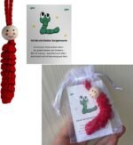 Worry Caterpillar Sensory Toy, Handmade Crochet Textured Companion for Anxiety Relief, Focus Aid, Calming Fidget Tool for Kids & Adults with Stress Management - Image 3