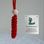 Worry Caterpillar Sensory Toy, Handmade Crochet Textured Companion for Anxiety Relief, Focus Aid, Calming Fidget Tool for Kids & Adults with Stress Management - Image 4