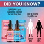 Kids Magnesium Glycinate 60ml - Blueberry + Raspberry | Supa Supps Liquid Magnesium Glycinate 3-in-1 Drops Support Relaxation, Calm, Balanced Energy, Focus & Growth | Easy Daily Supplement - Image 3