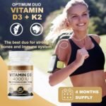 Vitamin D3 K2 High Strength 120 Tablets, Vitamin D3 4000 IU and K2 (MK7) 100mcg, Vegetarian - Image 3