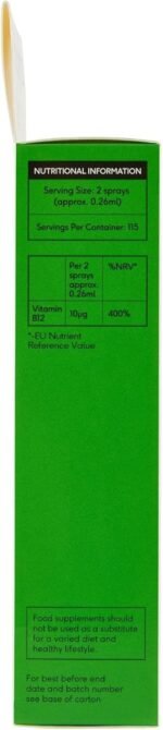 Vitamin B12 Spray 30ml - High Strength B12 Liquid Spray Supplement, Orange Flavour, VIT B 12 for Energy, Reduces Tiredness & Fatigue - Vegan & Vegetarian Vitamins for Adults - Image 7