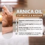 100% Natural Arnica Massage Oil –Pain Relief for Muscles & Joints – Soothes Stiffness, Relieves Stress and Tension & Improves Circulation & Skin Health (100ml) - Image 3
