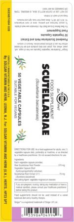 Solgar Scutellariae Vegetable Capsules - Pack of 50 - Fresh Botanicals - Anxiety Relief and Heart Support - Vegan and Gluten free - Image 3