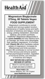 HealthAid Magnesium Bisglycinate Vegan Tablets, 60-Count - Image 4