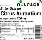 Citrus AURANTIUM Bitter Orange 730mg x 90 V Capsules 100% Pure - Free from fillers Binders & Bulking Agents - Image 3