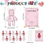 party greeting 40 Set Pocket Bear Hug Emotional Support Gifts Mental Health Anxiety Relief Positivity Autism Fidget Gift Stress Relief Gift for Boy Girls Valentine's Day Favor Gift（Pink） - Image 3