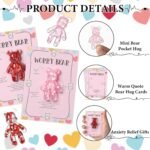 party greeting 40 Set Pocket Bear Hug Emotional Support Gifts Mental Health Anxiety Relief Positivity Autism Fidget Gift Stress Relief Gift for Boy Girls Valentine's Day Favor Gift（Pink） - Image 4
