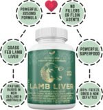 Grass Fed Desiccated Lamb Liver Capsules 2250mg (120 Pills, 750mg Each) – Energy - Digestion - Detoxification Non-GMO - Freeze Dried - Pasture Raised in New Zealand Without Hormones or Chemicals - Image 3
