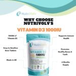 Vitamin D 1000IU | 6 Months Supply | 180 Easy-Swallow Vitamin D3 Vegetarian Tablets | High Strength | Immune & Bone Support Supplement | General Health & Wellbeing | 25µg - Image 3
