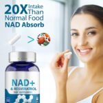 NAD+ Supplement, High Absorption, Superior Formula for Cellular Health and Metabolic Support, Effectively Supports Healthy Aging, 120 Capsules, V2 - Image 6