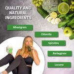 Nature's Finest by Nutrisslim Bio Detox Mix with Wheatgrass, Chlorella & Spirulina - Natural Detox Drink for Body Cleanse, Gut Health & Colon Cleanse - High Fibre & Protein Content - 250 g, Vegan - Image 3
