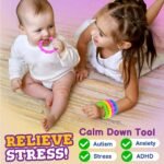 4pcs Sensory Texture Bracelets For Kids And Adult Silicone Wristband Toy For Stress Management And All Age Relaxation Sensory Texture Toy - Image 3