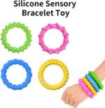 4pcs Sensory Texture Bracelets For Kids And Adult Silicone Wristband Toy For Stress Management And All Age Relaxation Sensory Texture Toy - Image 4