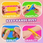 4pcs Sensory Texture Bracelets For Kids And Adult Silicone Wristband Toy For Stress Management And All Age Relaxation Sensory Texture Toy - Image 7