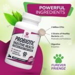 Pet Probiotics for Dogs Tablet – Chicken Flavour Dog Digestive Supplements with Enzymes, Bromelain & Prebiotic for Dogs – No Gluten, GMO, Soy or Dairy – Dog Probiotic by Furever Friendz - Image 3