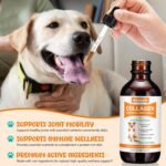 Collagen for Dogs | Liquid Collagen for Dogs Joints, Skin & Coat | Itchy Relief & Digestive Health Support | Dog Collagen with Biotin, MSM & Ginger | 60ml Dog Supplements (Bacon Flavor) (1) - Image 3