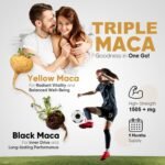 Ved Organic Maca Root Black, Red, Yellow 1505 mg per Serving 60 Capsules Peruvian Maca Root Gelatinized 100% Pure Non-GMO Supports Reproductive Health Natural Energizer (30 Days Supply). - Image 6