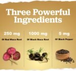 Ved Organic Maca Root Black, Red, Yellow 1505 mg per Serving 60 Capsules Peruvian Maca Root Gelatinized 100% Pure Non-GMO Supports Reproductive Health Natural Energizer (30 Days Supply). - Image 7