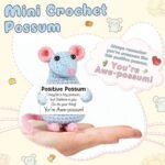 Crochet Opossum Plush, Emotional Support Stuffed Animal for Adults, Cuddly Possum Toy for Stress Relief, Soft Comforting Gift for Anxiety, Desk Decor for Home and Office - Image 5