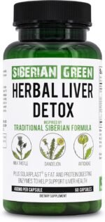 Siberian Green Herbal Liver Detox with Milk Thistle Artichoke Dandelion 60 Capsules – Traditional Siberian Formula Plus Enzymes to Support Liver Health - Image 4