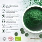 1KG (2x500g) Organic SPIRULINA Tablets [2000 x 500mg] Natural Dietary Food Supplement, Premium Quality, Non-GMO Vegan Detox Superfood Rich in Protein, Vitamins, Amino Acids, Iron - Soil Association - Image 4