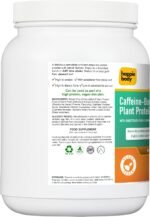 Caffeine-Boosted Plant Protein | Plant Protein Blend with Natural Caffeine |Pre-Workout Energy, Strength and Muscle Support | Rich Cocoa | 500g Powder | UK Made - Image 4