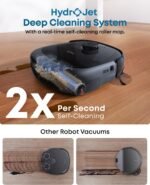 eufy E25 Omni Robot Vacuum Cleaner with Mop, HydroJet System, 20,000 Pa Turbo Powerful Suction, Zero Tangling, Corner-to-Edge Deep Cleaning and Mop Lifting, with Auto All-In-One Station - Image 4