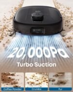 eufy E25 Omni Robot Vacuum Cleaner with Mop, HydroJet System, 20,000 Pa Turbo Powerful Suction, Zero Tangling, Corner-to-Edge Deep Cleaning and Mop Lifting, with Auto All-In-One Station - Image 5