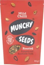MUNCHY SEEDS Mega Omega, 7-Seed Mix with Sunflower, Pumpkin, and Hemp, Protein Snack, Plant-Based Fibre & Vitamin E - 450g Mega Pack & Mild Chilli Sunflower, Pumpkin, Protein Snack - 450g - Image 6