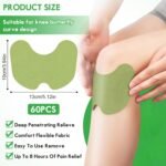 60 Pcs Pain Relief Patches Knee Pain Relief Patch, Wormwood Herbal Knee Patch for Arthritis in Knee, Muscle & Back Pains Relief - Image 3