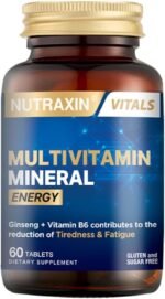 Multivitamin Mineral Energy, 30 Immune System Booster Tablets by Nutraxin - Boosts Energy with Ginseng, CoQ-10, L-Carnitine, Vitamin C, B12 & Magnesium - Vegan, Allergen-Free for Daily Wellness - Image 3