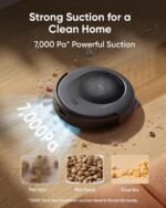 eufy Omni C20, Robot Vacuum Cleaner with Mop, All-in-One Station,7,000 Pa Powerful Suction, Ultra-Slim, Auto Emptying, Washing and Drying for Hands-Free Cleaning, Mop Lifting and Carpet Detection - Image 4
