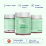Jelly Pills Calcium 240 mg with Probiotics & Vitamins D3 + K2 – 70 Vegan Gummies – No Added Sugar – Strawberry Flavour – for Bone, Teeth & Digestive Health - Image 3
