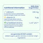 Jelly Pills Calcium 240 mg with Probiotics & Vitamins D3 + K2 – 70 Vegan Gummies – No Added Sugar – Strawberry Flavour – for Bone, Teeth & Digestive Health - Image 4