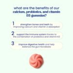 Jelly Pills Calcium 240 mg with Probiotics & Vitamins D3 + K2 – 70 Vegan Gummies – No Added Sugar – Strawberry Flavour – for Bone, Teeth & Digestive Health - Image 7