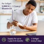 Healthy Origins High Strength Vitamin D3 5,000 UI Softgel Capsules - Immune Support, Optimal Absorption - Year-Round Wellness for Bone Health and Vitality - Image 4