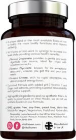 Iron Supplement - Ferrous Glycinate + Citrate + Gluconate and Non-Acid VIT C with Ginger - UK Made - Image 4