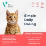 Vet Expert Advanced Probiotics Supplement for Dogs and Cats, 60 Capsules, Promotes Optimal Gastrointestinal Health with Live Cultures, Prebiotics, and Fibre - Image 5