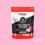 VITALDIN Sport Power Gummies Caffeine & Taurine – Quick & Sustained Energy – 80 mg Caffeine, 40 mg Taurine per Serving + Vitamin B6 – 30 Chewable Gummy Bites – Berries Flavour – Vegan - Image 3