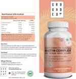 Hair Growth Biotin Complex 10,000mcg with Marine Collagen, Selenium, Keratin & Zinc | x60 Tablets | Hair Growth, Thickness, Strength & Volume | Men & Women Hair Support Supplement - Image 6